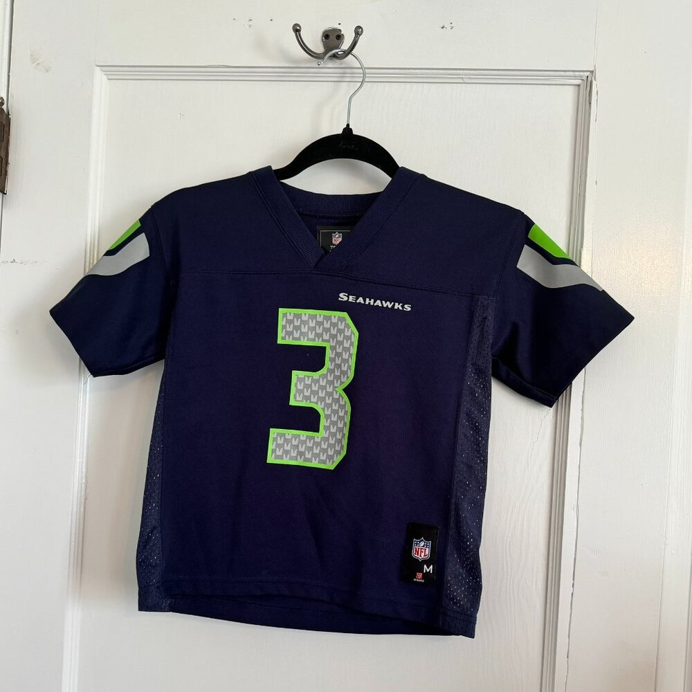 NFL Team Apparel Seattle Seahawks #3 Wilson Jersey - Kids Medium Size 5/6.